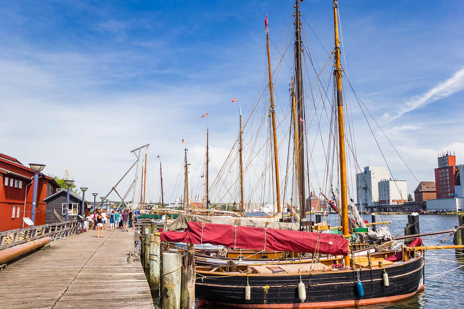 Der historische Hafen in Flensburg