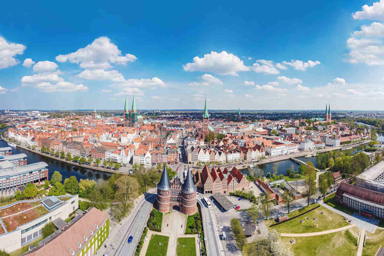 Lübeck Altstadt Luftaufnahme