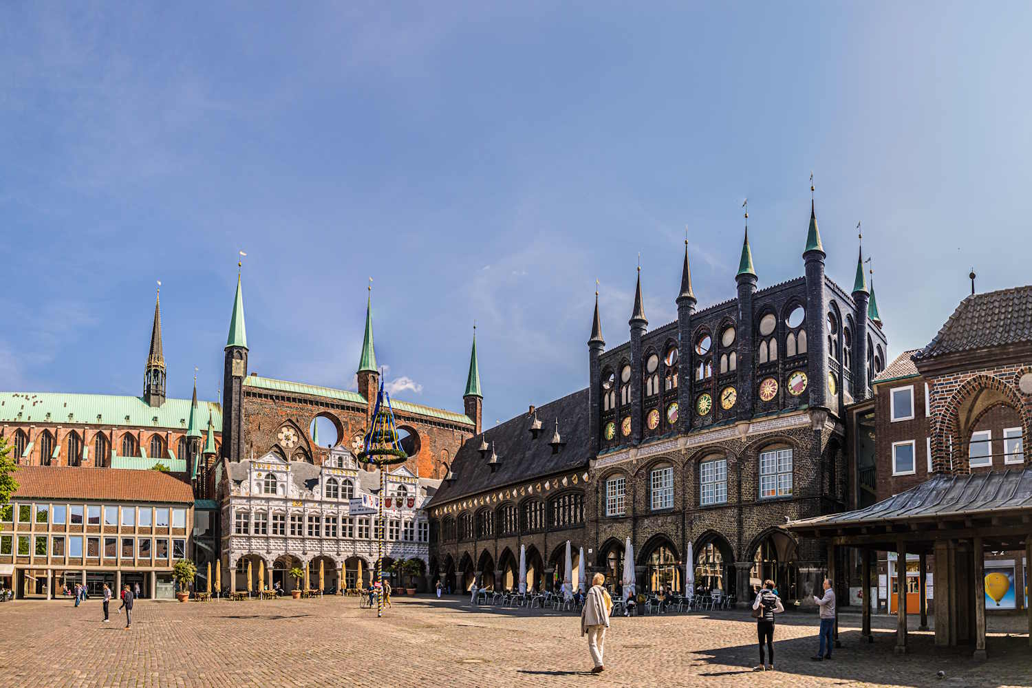 Lübeck Marktplatz in der Innenstadt